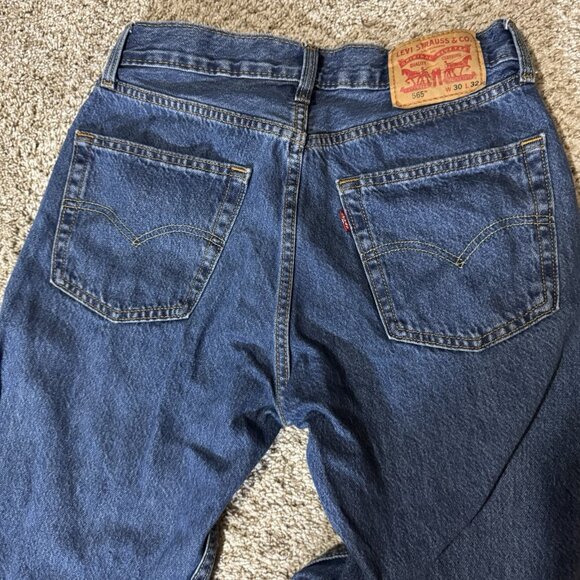 Levi’s 565 Relaxed Straight Fit Jeans Men’s 30x32 Blue Denim Mid Rise - Picture 6 of 9